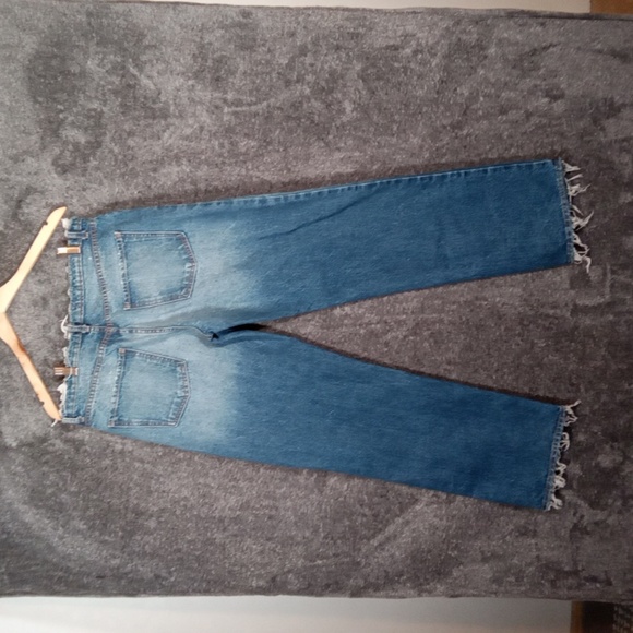 REVICE Denim with Frayed Waistband Button Fly Wide Leg Mid Rise Womens 30 - Picture 3 of 13